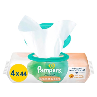 Artikelbild 2 für Pampers® Feuchttücher protect & care Harmonie™ 1-lagig weiß, 176 St., Artikelnummer 273934