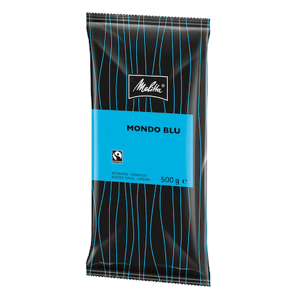 Artikelbild 2 für Melitta MONDO BLU Kaffee, gemahlen, Arabica- und Robustabohnen kräftig, 500,0 g, Artikelnummer 484347