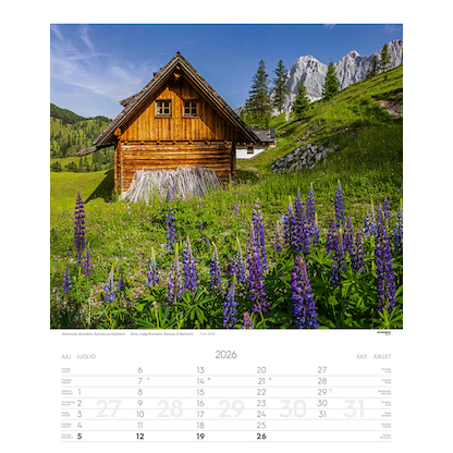 Artikelbild 8 für ATHESIA TAPPEINER Monats-Wandkalender Österreich 2026, Artikelnummer 554141