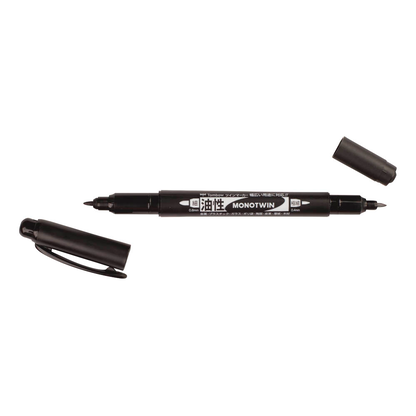 Artikelbild 9 für Tombow MONO twin Permanentmarker schwarz 0,4 - 0,8 mm, 1 St., Artikelnummer 300253