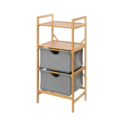 Artikelbild 4 für WENKO Beistellregal Bahari braun, grau 44,0 x 34,0 x 96,0 cm, Artikelnummer 529473