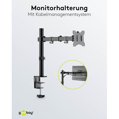 Artikelbild 9 für goobay Monitor-Halterung Single Flex 58528 schwarz für 1 Monitor, Tischklemme, Artikelnummer 984252