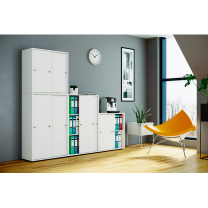 Artikelbild 4 für VCM my office Schiebetürenschrank XXL Lona, 914374 weiß 3 Fachböden 70,0 x 37,0 x 183,0 cm, Artikelnummer 886080