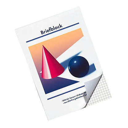 Artikelbild für 10 Briefblöcke Kugel und Kegel DIN A5 kariert, Artikelnummer 425983