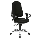 Artikelbild 1 für Topstar Bürostuhl Support ®Syncro Deluxe, 8559U G20 Stoff schwarz, Gestell chrom, Artikelnummer 255354