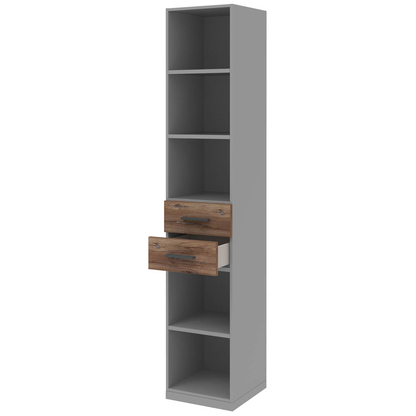 Artikelbild 4 für röhr Regalschrank quantum, 180/D65/6120-85-R1 grau, eiche 40,0 x 41,9 x 220,5 cm, Artikelnummer 722324