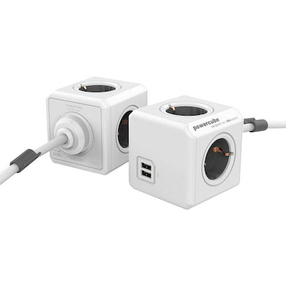Artikelbild 3 für allocacoc PowerCube Extended DUO USB 2-fach Steckdosenwürfel 1,5 m weiß mit USB-Buchse, Artikelnummer 489827