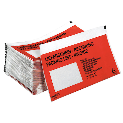 Artikelbild für VP Lieferscheintaschen Kunststoff DIN lang 1.000 St., Artikelnummer 918995