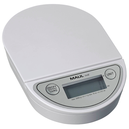 Artikelbild 2 für MAUL Briefwaage MAULoval weiß für max. 2,0 kg, Artikelnummer 890236