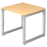 Artikelbild 1 für HAMMERBACHER RS08 höhenverstellbarer Schreibtisch ahorn quadratisch, O-Fuß-Gestell silber 80,0 x 80,0 cm, Artikelnummer 590152