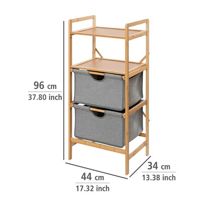 Artikelbild 3 für WENKO Beistellregal Bahari braun, grau 44,0 x 34,0 x 96,0 cm, Artikelnummer 529473