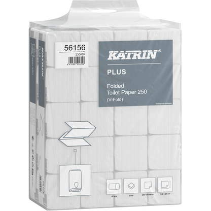 Artikelbild 6 für KATRIN Einzelblatt-Toilettenpapier PLUS 2-lagig, 10.000 Tücher, Artikelnummer 865521