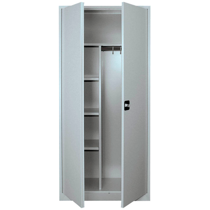 Artikelbild 2 für LÜLLMANN Putzmittelschrank 545520 lichtgrau 80,0 x 38,3 x 180,0 cm, aufgebaut, Artikelnummer 183036