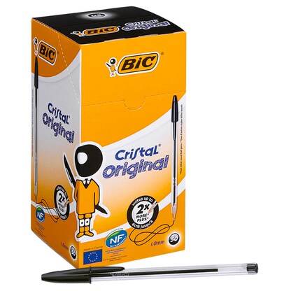 Artikelbild für BIC Kugelschreiber Cristal transparent, Schreibfarbe: schwarz, 50 St., Artikelnummer 831495