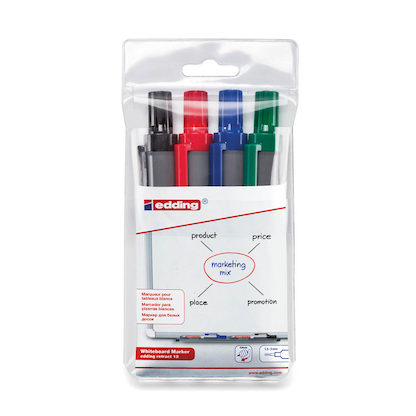 Artikelbild 13 für edding retract 12 Whiteboard-Marker farbsortiert 1,5 - 3,0 mm, 4 St., Artikelnummer 476174