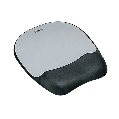 Artikelbild 2 für Fellowes Mousepad mit Handgelenkauflage Memory Foam silber, Artikelnummer 816041