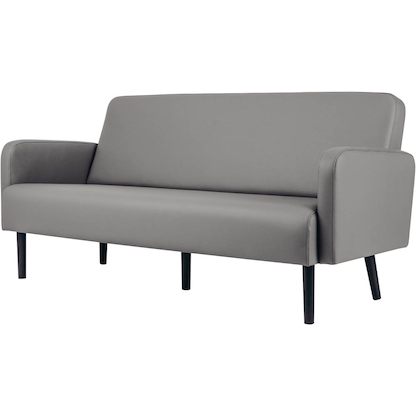 Artikelbild 2 für meet powered by PAPERFLOW 3-Sitzer Sofa LISBOA grau schwarz Kunstleder, 1 St., Artikelnummer 851382