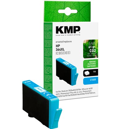 Artikelbild 9 für KMP cyan Druckerpatrone kompatibel zu HP 364XL (CB323EE), Artikelnummer 575078