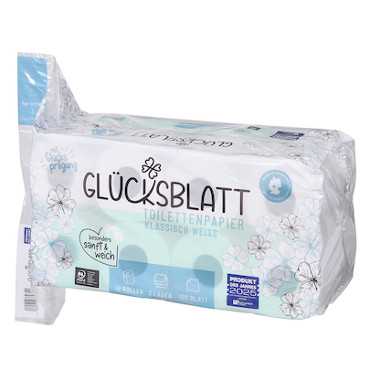 Artikelbild 4 für GLÜCKSBLATT Toilettenpapier klassisch weiß 3-lagig, 16 Rollen, Artikelnummer 671846