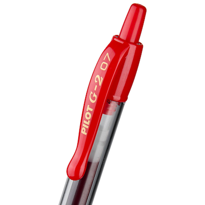 Artikelbild 4 für PILOT G2 Gelschreiber rot/transparent 0,4 mm, Schreibfarbe: rot, 1 St., Artikelnummer 547448