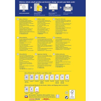 Artikelbild 3 für 210 AVERY Zweckform Adressetiketten 7160-10 weiß 63,5 x 38,1 mm, Artikelnummer 296733