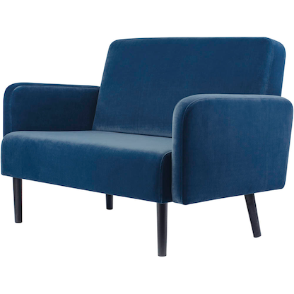 Artikelbild 2 für meet powered by PAPERFLOW 2-Sitzer Sofa LISBOA blau schwarz Stoff, 1 St., Artikelnummer 851091