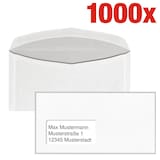 Artikelbild 1 für BONG Kuvertierhüllen KuvertierStar DIN lang+ mit Fenster weiß nassklebend 1.000 St., Artikelnummer 124966