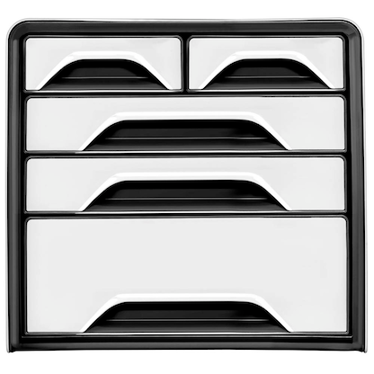 Artikelbild 2 für cep Schubladenbox Smoove schwarz/weiß 1072130121, DIN A4 mit 5 Schubladen, Artikelnummer 429734