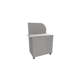 Artikelbild 1 für fm Oldenburg Bürowagen grau 3 Ebenen 124,0 x 64,2 x 150,0 cm, Artikelnummer 510212