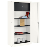 Artikelbild 1 für mauser Metallschrank BF 5T - 9010/9010 reinweiß 95,0 x 50,0 x 195,0 cm, aufgebaut, Artikelnummer 600621