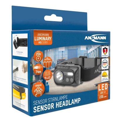 Artikelbild 2 für ANSMANN Headlight HD230BS LED Stirnlampe schwarz 6,0 cm, 230 Lumen, 5,0 W, Artikelnummer 619603