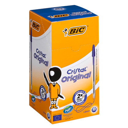 Artikelbild 3 für BIC Kugelschreiber Cristal transparent, Schreibfarbe: blau, 50 St., Artikelnummer 831453