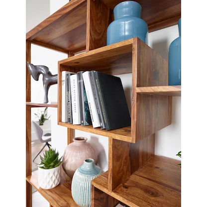 Artikelbild 6 für WOHNLING Bücherregal sheesham 115,0 x 40,0 x 180,0 cm, Artikelnummer 158917