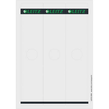 Artikelbild 2 für 75 LEITZ Ordneretiketten grau für 8,0 cm Rückenbreite, Artikelnummer 397594