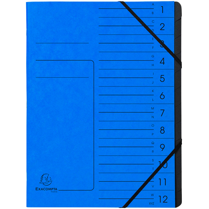 Artikelbild für Exacompta Ordnungsmappen 12 Fächer blau, Artikelnummer 286983