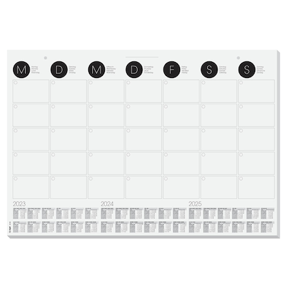 Artikelbild 1 für SIGEL Schreibtischunterlage MONATSPLANER 2020/2021/2022 schwarz/weiß Papier 59,5 x 41,0 cm, 12 Blatt, Artikelnummer 481119
