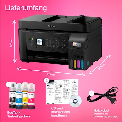 Artikelbild 4 für AKTION: EPSON EcoTank ET-4800 4 in 1 Tintenstrahl-Multifunktionsdrucker schwarz mit 50 Euro CashBack, Artikelnummer 628323