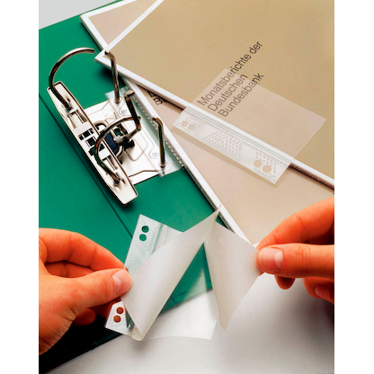 Artikelbild 3 für 10 VELOFLEX Heftstreifen, selbstklebend Doppelheftfix transparent Kunststoff, Artikelnummer 494526