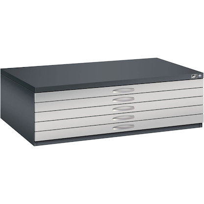 Artikelbild 4 für CP 7200 Planschrank schwarzgrau, weißaluminium 5 Schubladen 135,0 x 96,0 x 42,0 cm, Artikelnummer 682570