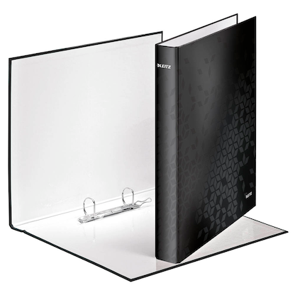Artikelbild für AKTION: LEITZ WOW Ringbuch 2-Ringe schwarz 4,0 cm DIN A4, 1 St. mit Prämie nach Registrierung, Artikelnummer 107241