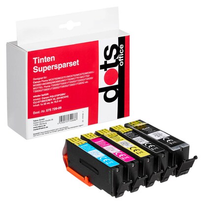 Artikelbild 11 für dots pigmentschwarz, schwarz, cyan, magenta, gelb Druckerpatronen kompatibel zu Canon PGI-570XL PGBK, CLI-571XL BK/C/M/Y , 5er-Set, Artikelnummer 575729