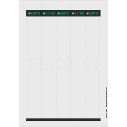 Artikelbild 2 für 125 LEITZ Ordneretiketten grau für 5,0 cm Rückenbreite, Artikelnummer 397707