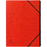 Artikelbild 1 für Exacompta Ordnungsmappen 12 Fächer rot, Artikelnummer 287001