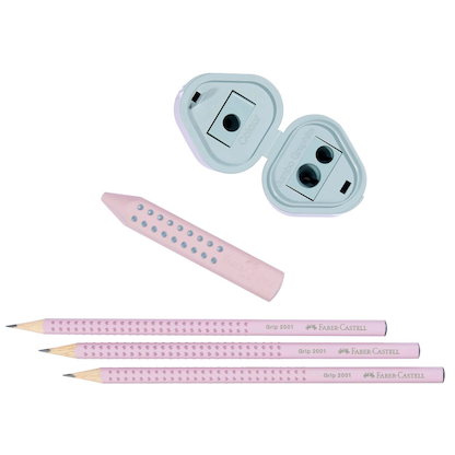 Artikelbild 2 für FABER-CASTELL GRIP 2001 Bleistift-Set B rose shadow, 1 Set, Artikelnummer 370474