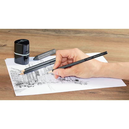 Artikelbild 6 für FABER-CASTELL GRIP 2001 Bleistift-Set B schwarz, 1 Set, Artikelnummer 278303