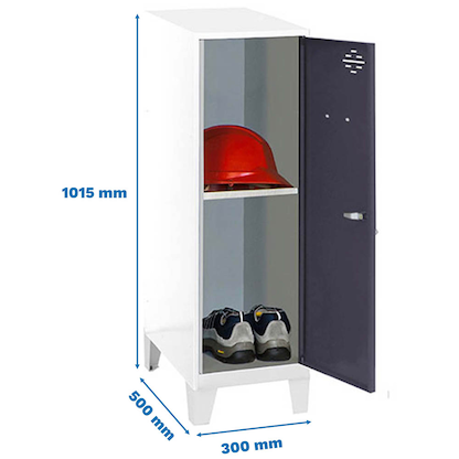 Artikelbild 2 für Simonrack Spind SIMONLOCKER DISM SINGLE weiß, anthrazit 8425437120831, 1 Schließfach 30,0 x 50,0 x 101,5 cm, Artikelnummer 355947