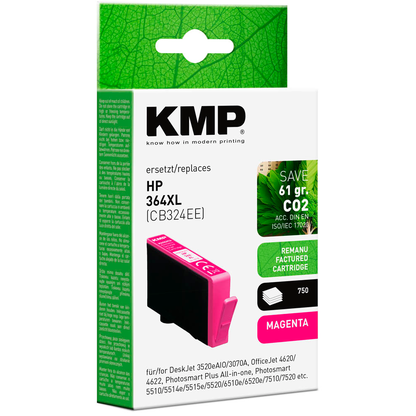 Artikelbild 2 für KMP magenta Druckerpatrone kompatibel zu HP 364XL (CB324EE), Artikelnummer 575096