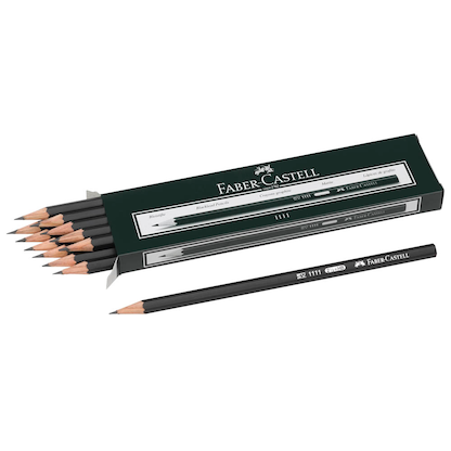 Artikelbild 1 für FABER-CASTELL 1111 Bleistifte HB schwarz, 12 St., Artikelnummer 901652