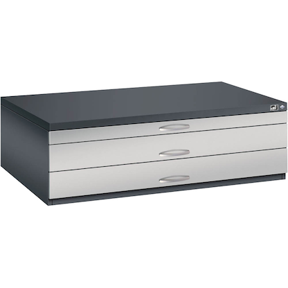 Artikelbild 4 für CP 7200 Planschrank schwarzgrau, weißaluminium 3 Schubladen 135,0 x 96,0 x 42,0 cm, Artikelnummer 682498