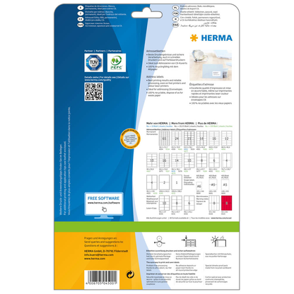 Artikelbild 4 für 600 HERMA Adressetiketten 4500 weiß 63,5 x 33,9 mm, Artikelnummer 782108